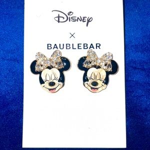 NWT Disney Parks Minnie Mouse Baublebar Earrings
